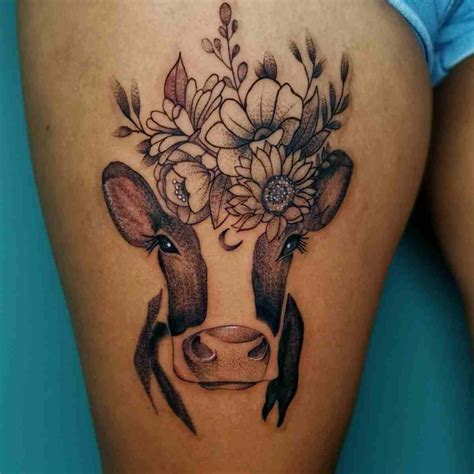 cow tattoo|rustic cow tattoo designs.